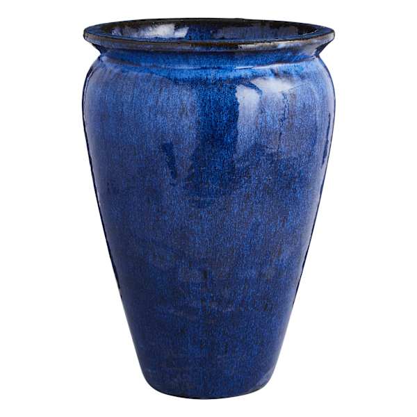 Acadia Blue Ceramic Outdoor Planter
