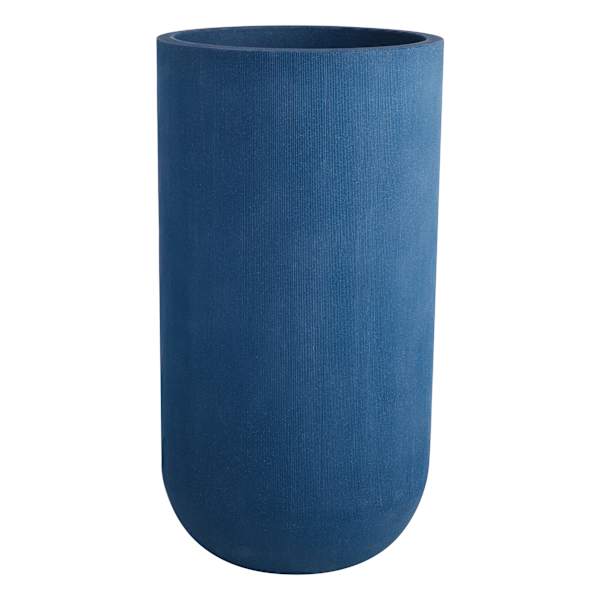Japi Fringe Denim Tall Outdoor Planter, Large