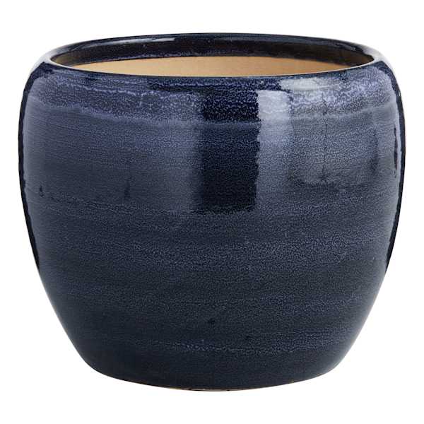 Found & Fable Blue Foshan Ceramic Outdoor Planter, Medium