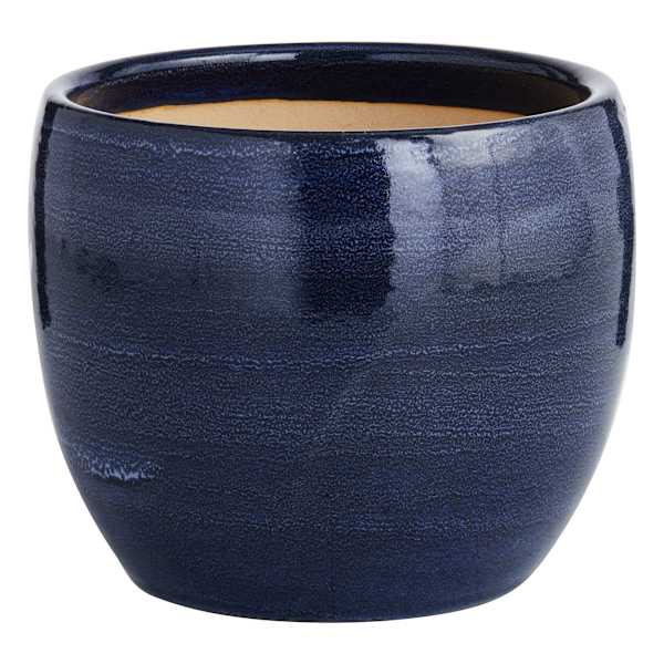 Found & Fable Blue Foshan Ceramic Outdoor Planter, Small