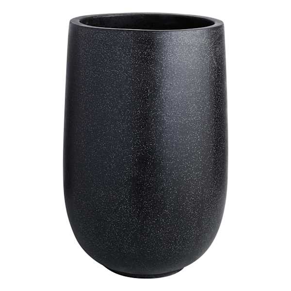 Crosby St. Black Terrazzo Cement Outdoor Planter, Extra Large