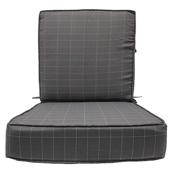 Crosby St. 2-Piece Checkered Print Outdoor Deep Seat Cushion Set