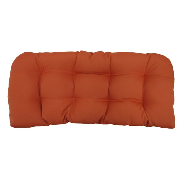 Terracotta Canvas Outdoor Wicker Settee Cushion