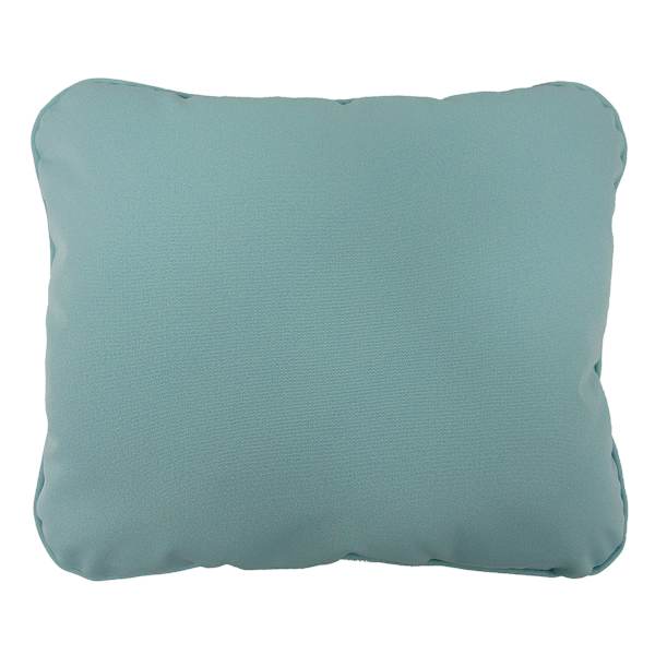 Canal Blue Canvas Outdoor Corded Back Cushion