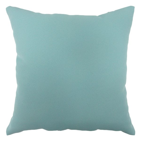 Canal Blue Canvas Square Outdoor Throw Pillow, 16"