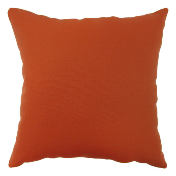 Terracotta Canvas Square Outdoor Throw Pillow, 16"