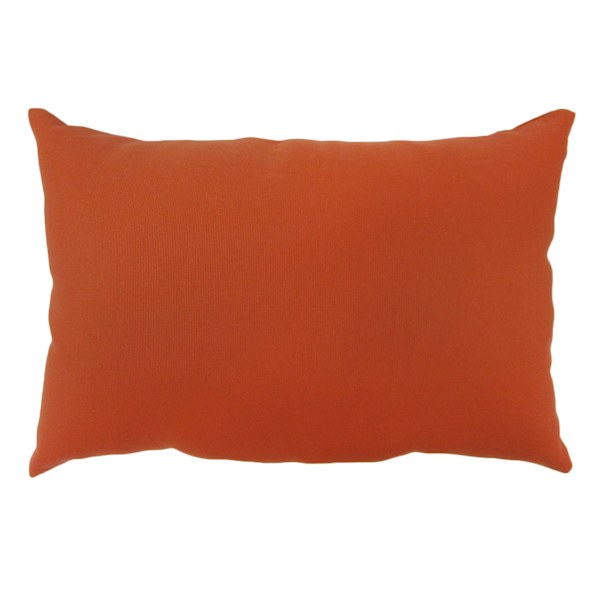 Terracotta Canvas Lumbar Outdoor Throw Pillow, 14x20