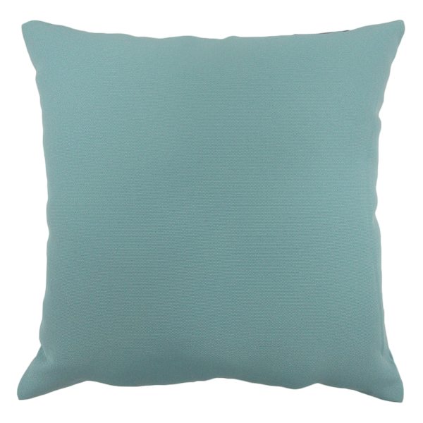 Canal Blue Canvas Oversized Square Outdoor Throw Pillow, 20"