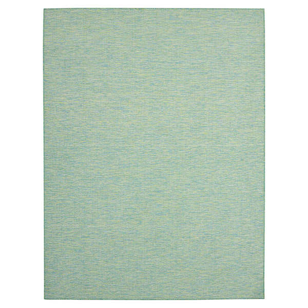(E522) Positano Blue & Green Outdoor Area Rug, 5x7