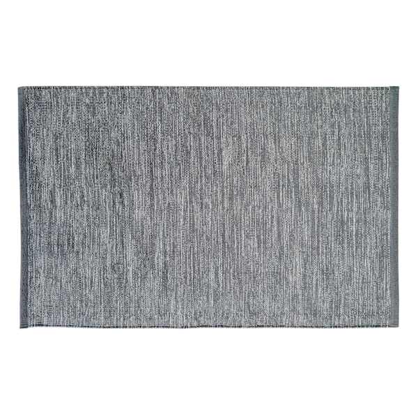 Light Grey Melange Cotton Accent Rug, 27x45