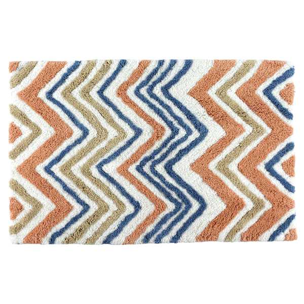Pink Chevron Tufted Bath Rug, 20x30