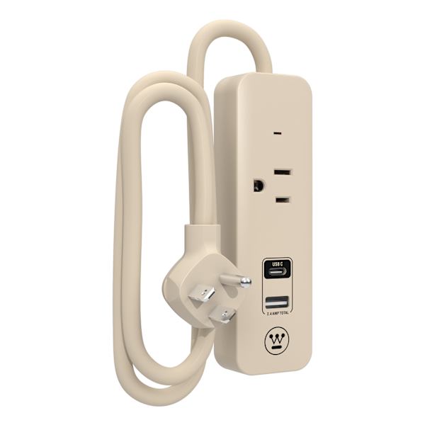 Usb Power Strip White Smoke