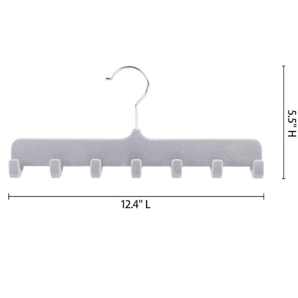 Velvet Belt Hanger, Grey