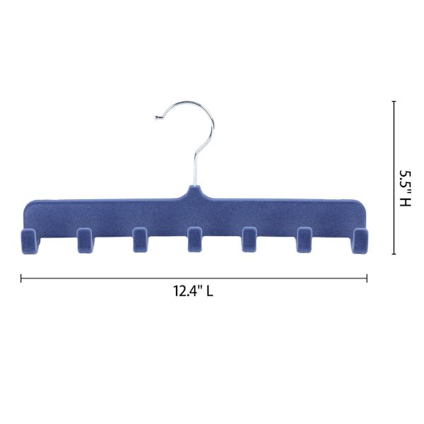 Velvet Belt Hanger, Blue