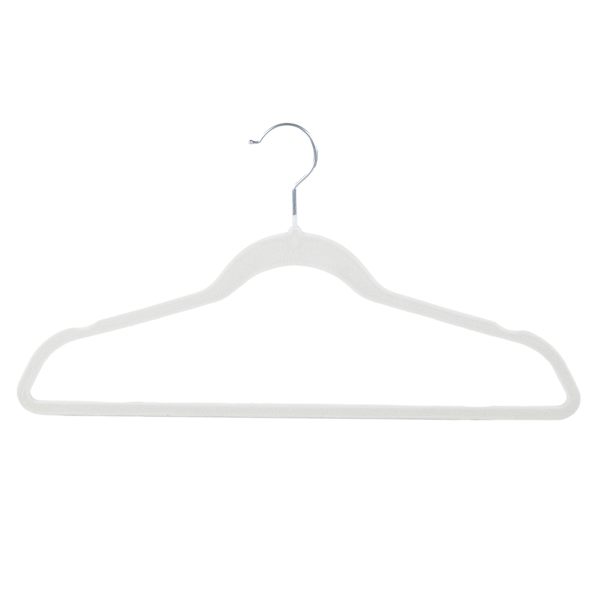 25-Pack Velvet Hangers, Bright White