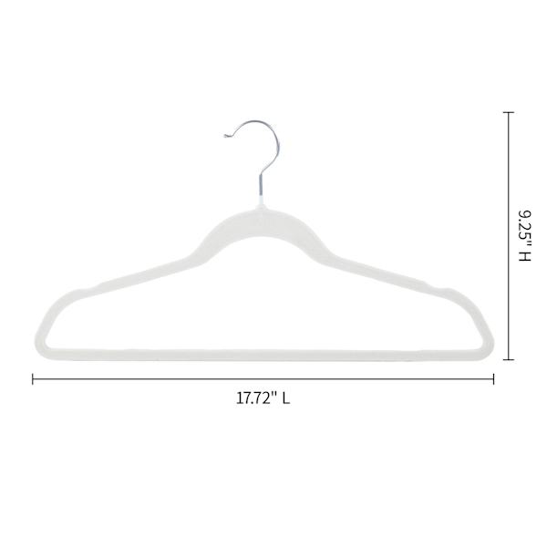25-Pack Velvet Hangers, Bright White