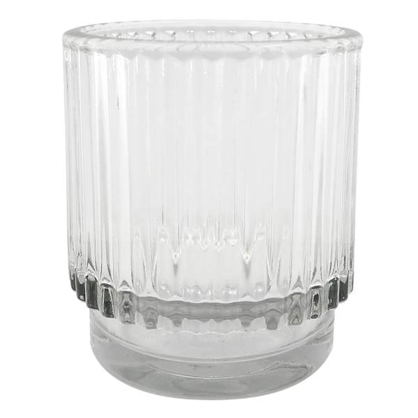 Clear Glass Votive Candle Holder, 3"