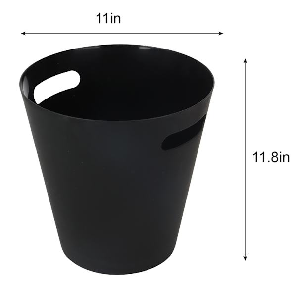 Black Trash Bin, 12l