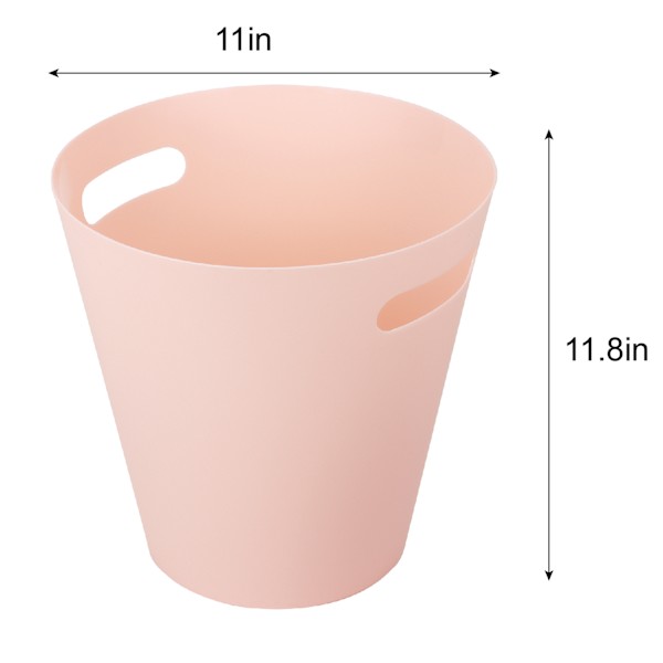 Pink Round Trash Bin, 12l