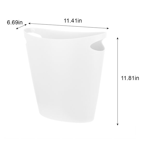 White Oval Trash Bin, 7.7l