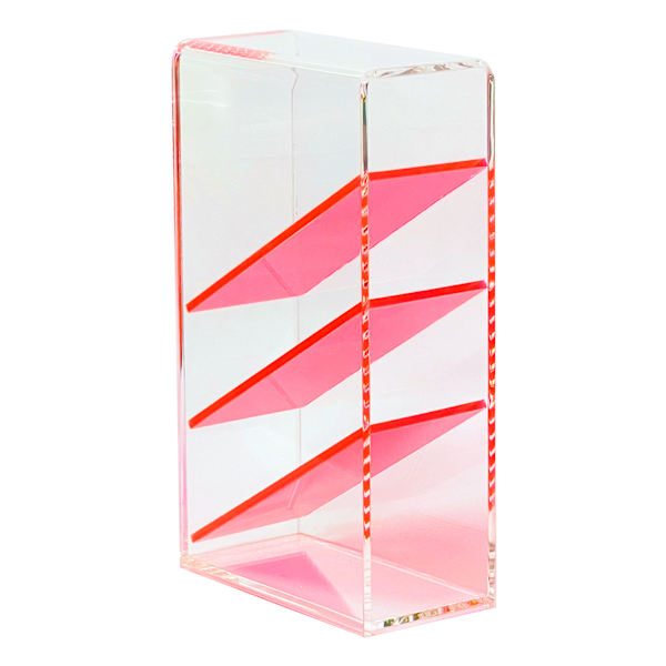 Oh Joy! Acrylic Pencil Cup, Clear & Neon Pink