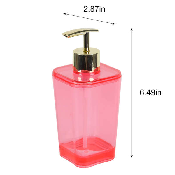 Oh Joy! Hot Pink Plastic Soap Dispenser, 6.5"
