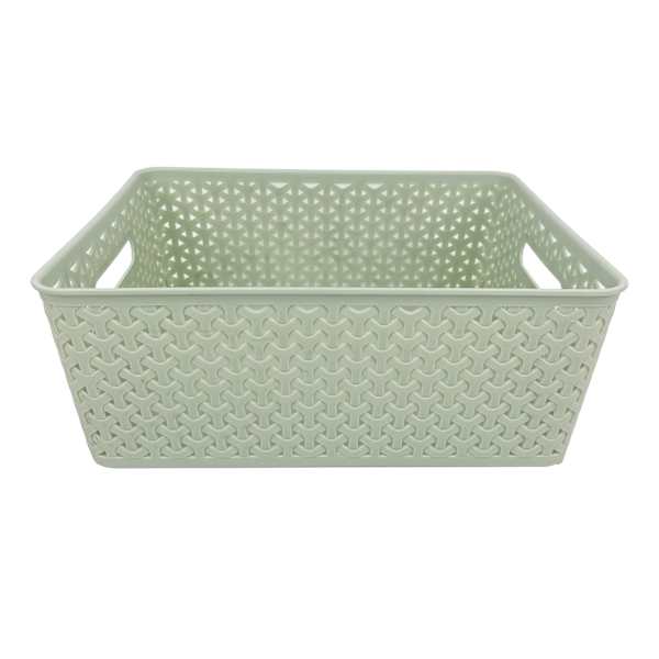 Y-Weave Mint Storage Basket, 13.8x11