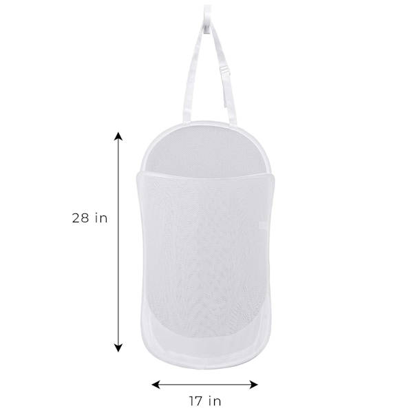 Over The Door Pop Up Hamper, White