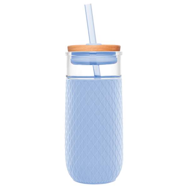 Ello Halogen Blue Glass Devon Tumbler, 18oz