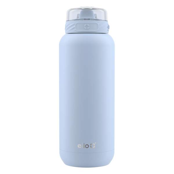 Ello Halogen Blue Stainless Steel Cooper Water Bottle, 32oz