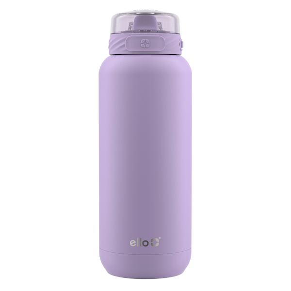 Ello Lilac Stainless Steel Cooper Water Bottle, 32oz