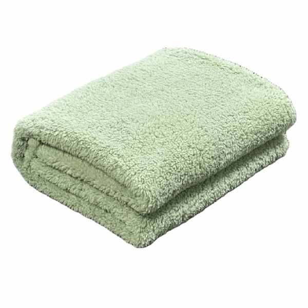 Sage Green Sherpa Throw Blanket, 50x60