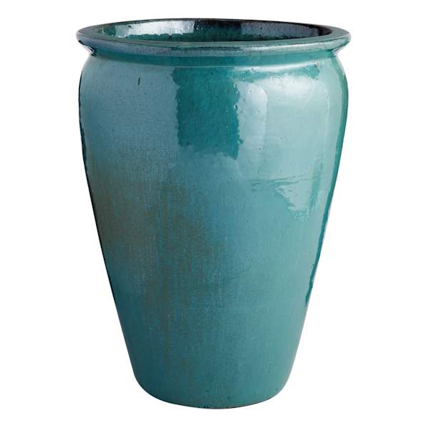 Arcadia Aqua Ceramic Outdoor Planter, Extra Large
