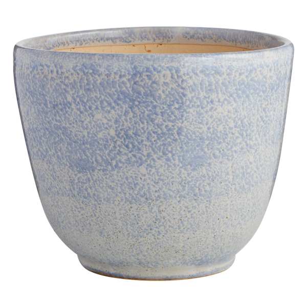 Ty Pennington Blue Moss Ceramic Cup Outdoor Planter, Large