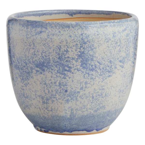 Ty Pennington Blue Moss Ceramic Cup Outdoor Planter, Small