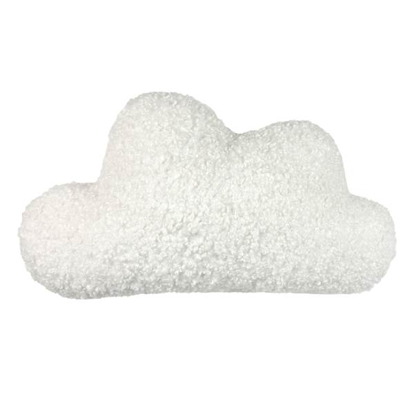 White Cloud Boucle Shaped Throw Pillow, 10x16