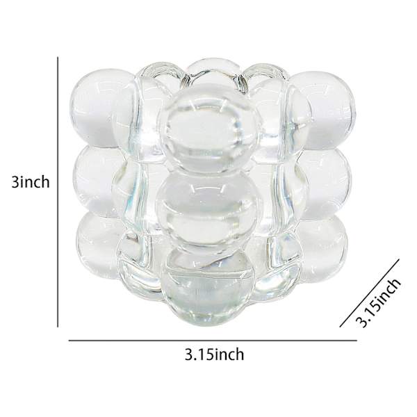 Clear Glass Votive Candle Holder, 3"