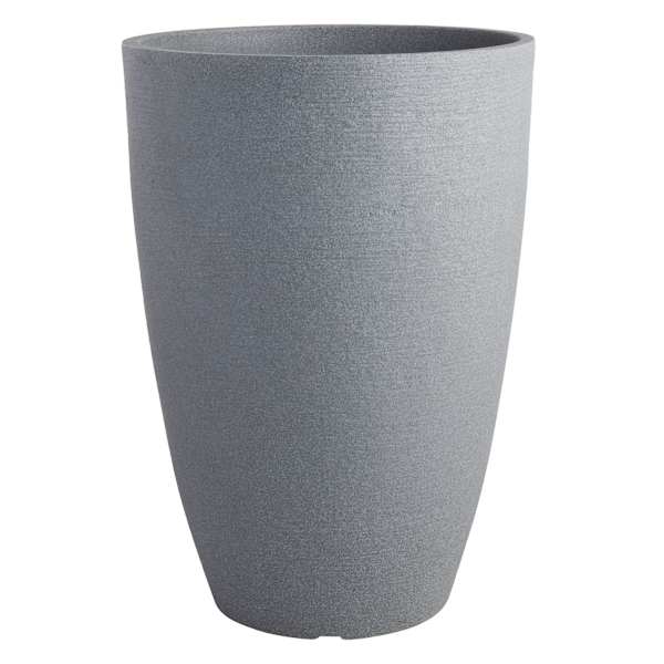 Japi All Weather Proof Charcoal Modern Conic Outdoor Planter, Large