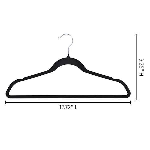 50-Pack Velvet Suit Hangers, Black