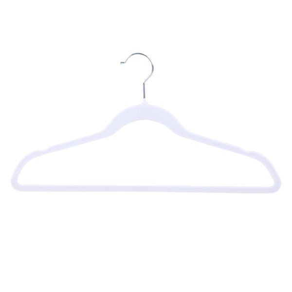 50-Pack Velvet Suit Hangers, Pearl White