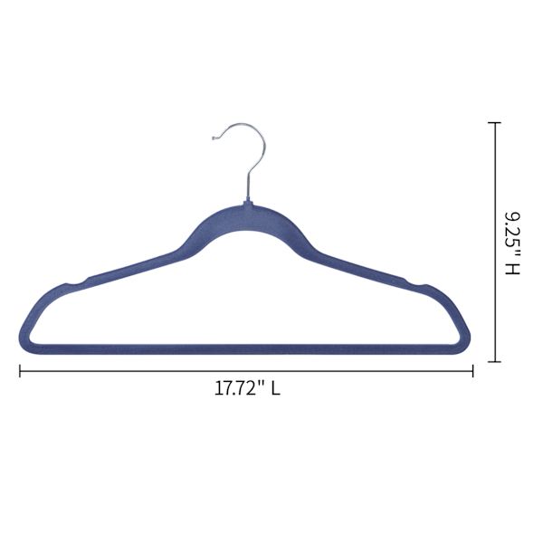 50-Pack Velvet Suit Hangers, Dark Blue