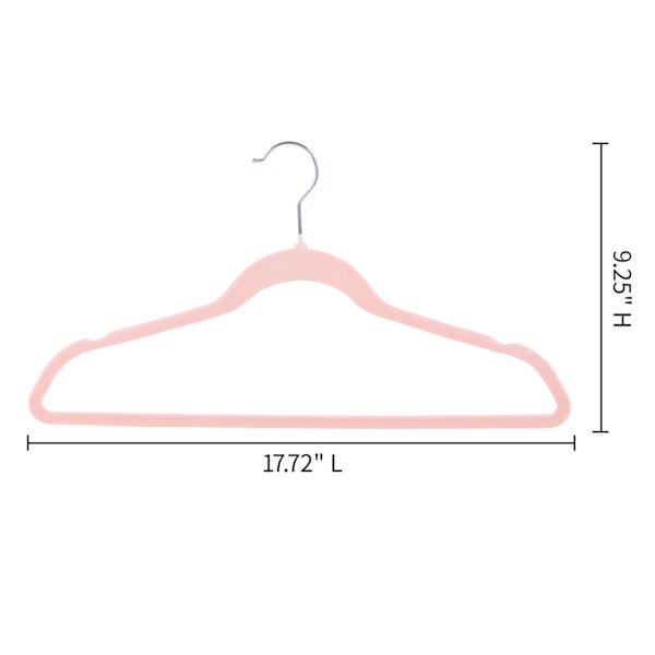 50-Pack Velvet Suit Hangers, Pink
