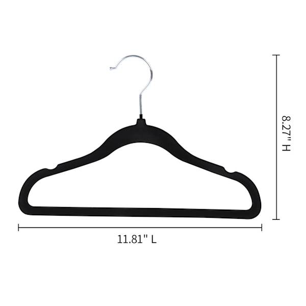 Tiny Dreamers 10-Piece Velvet Hanger, Black
