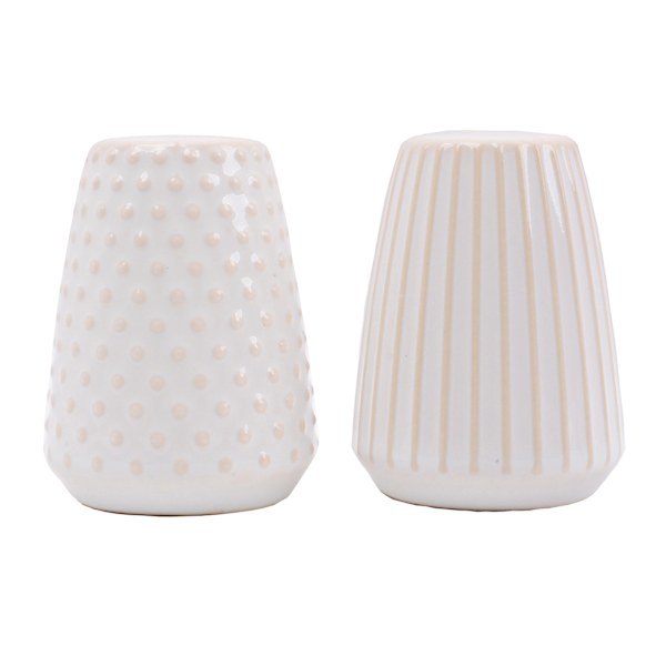 Honeybloom Pasadena White Salt & Pepper Shaker Set