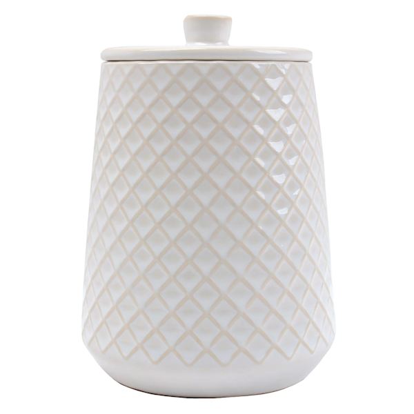 Honeybloom White Pasadena Canister, Small