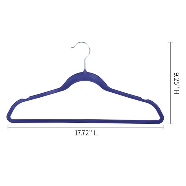 50-Pack Velvet Suit Hangers, Navy Blue