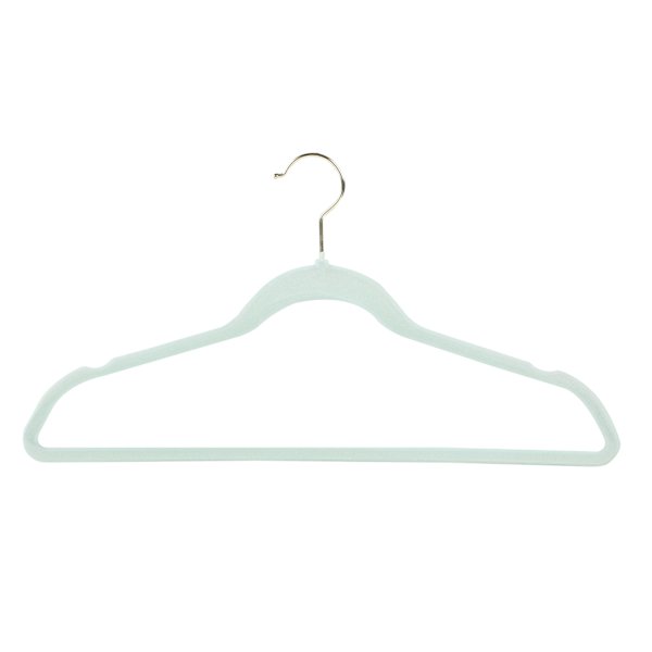 25-Pack Velvet Hangers, Clearly Aqua