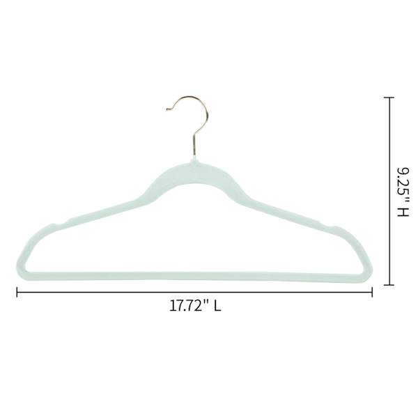 25-Pack Velvet Hangers, Clearly Aqua