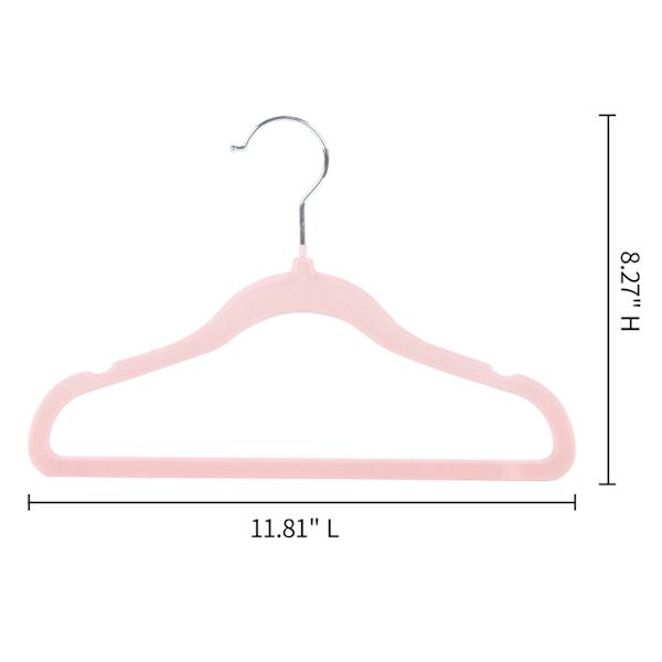 Tiny Dreamers 10-Piece Velvet Hanger, Strawberry Cream