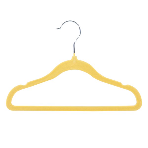 Tiny Dreamers 10-Piece Velvet Hanger, Popcorn Yellow